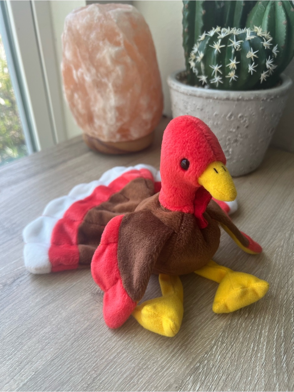 Vintage Ty Beanie Baby Gobbles Turkey Plush Thanksgiving Decor 1996